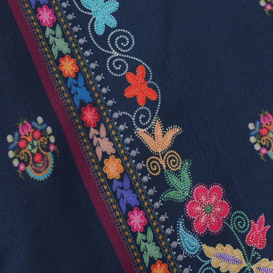 Girls Poly Twill Printed 2Pcs - Blue