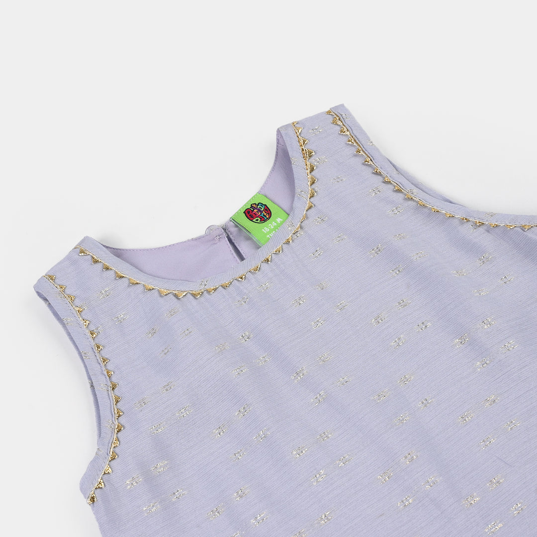 Infant Girls Jacquard 2-Pc Set (Gota Rani) - Lilac