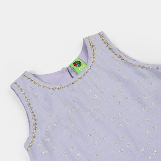 Infant Girls Jacquard 2-Pc Set (Gota Rani) - Lilac