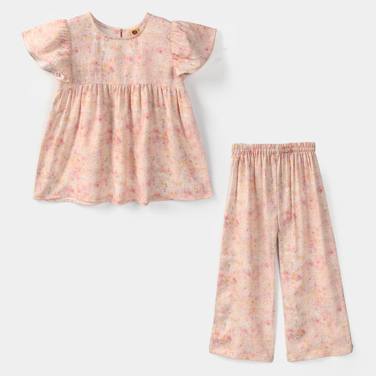 Girls Cotton CO-Ord Set - Multi