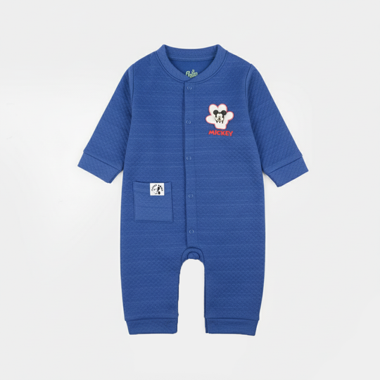 Infant Boys Quilted Romper Character-BLUE