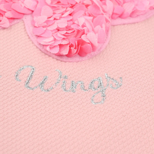 Infant Girls Jacquard Romper Blowing Wings-Pink