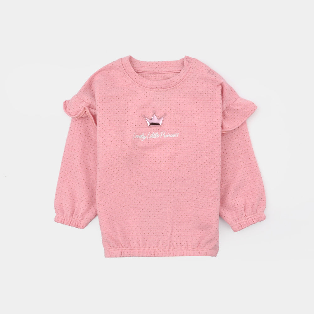 Infant Girls Jacquard Sweatshirt - Pink