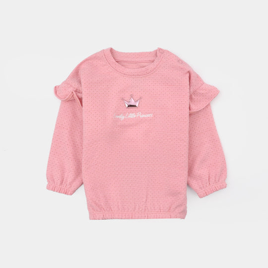 Infant Girls Jacquard Sweatshirt Lovely-Pink