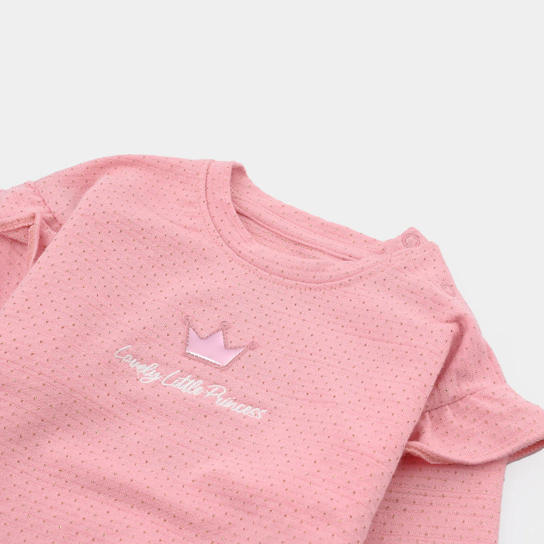 Infant Girls Jacquard Sweatshirt Lovely-Pink