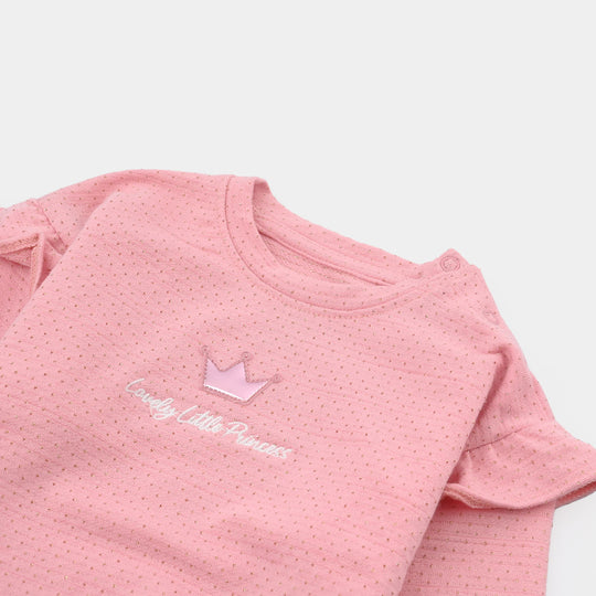 Infant Girls Jacquard Sweatshirt Lovely-Pink