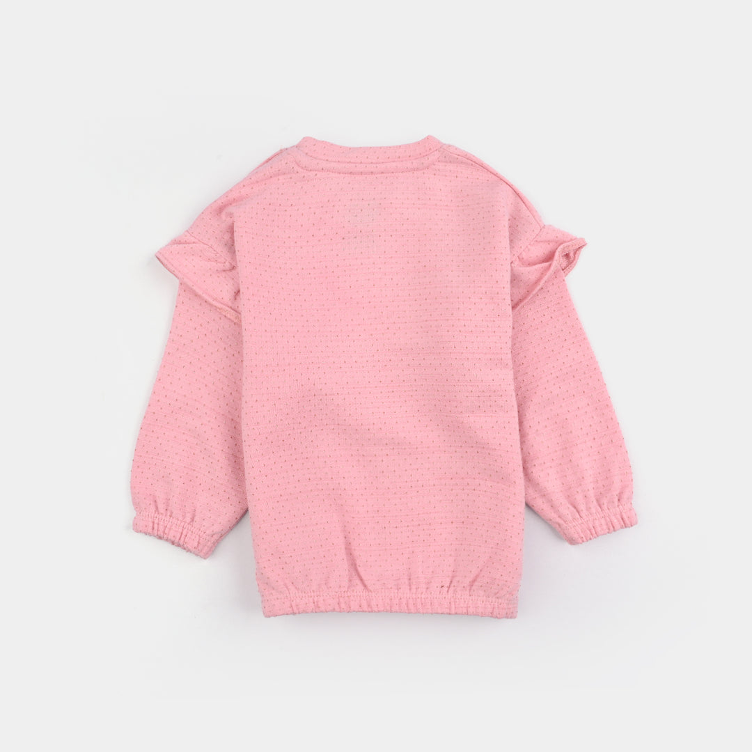 Infant Girls Jacquard Sweatshirt Lovely-Pink