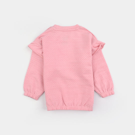 Infant Girls Jacquard Sweatshirt Lovely-Pink