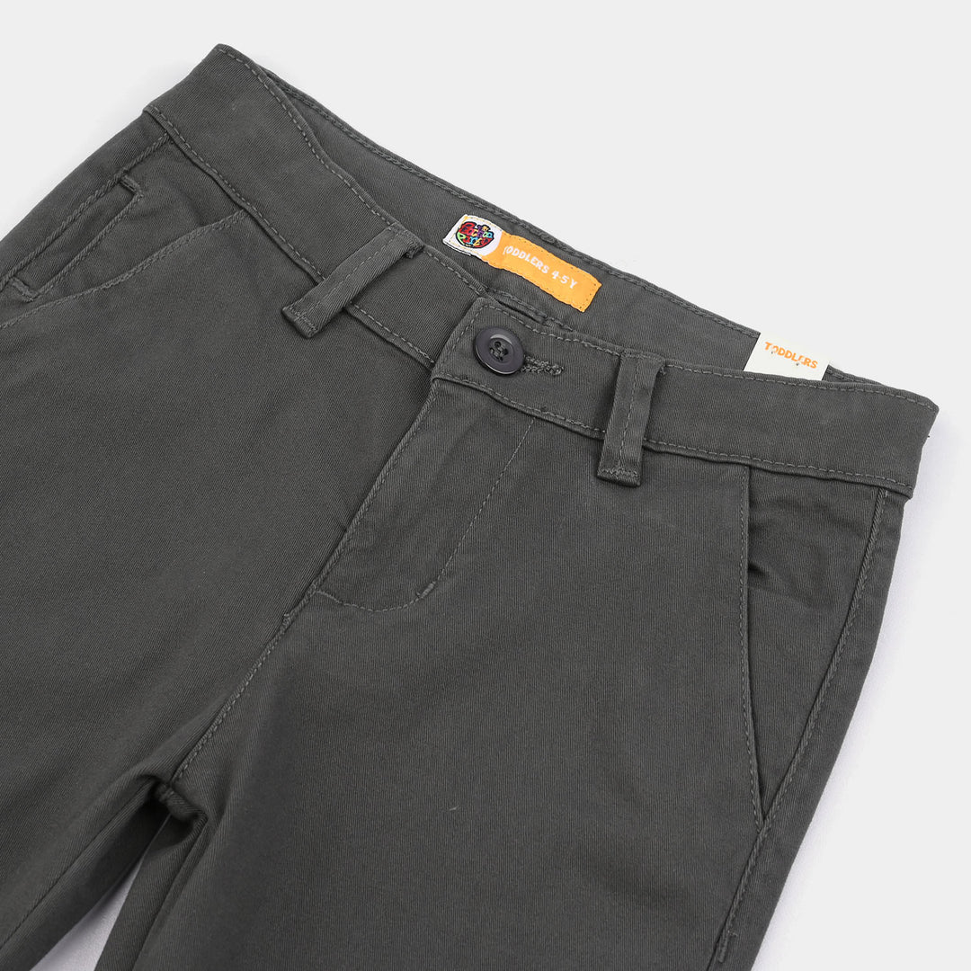 Boys Cotton Twill Pant Basic Grey-GREY