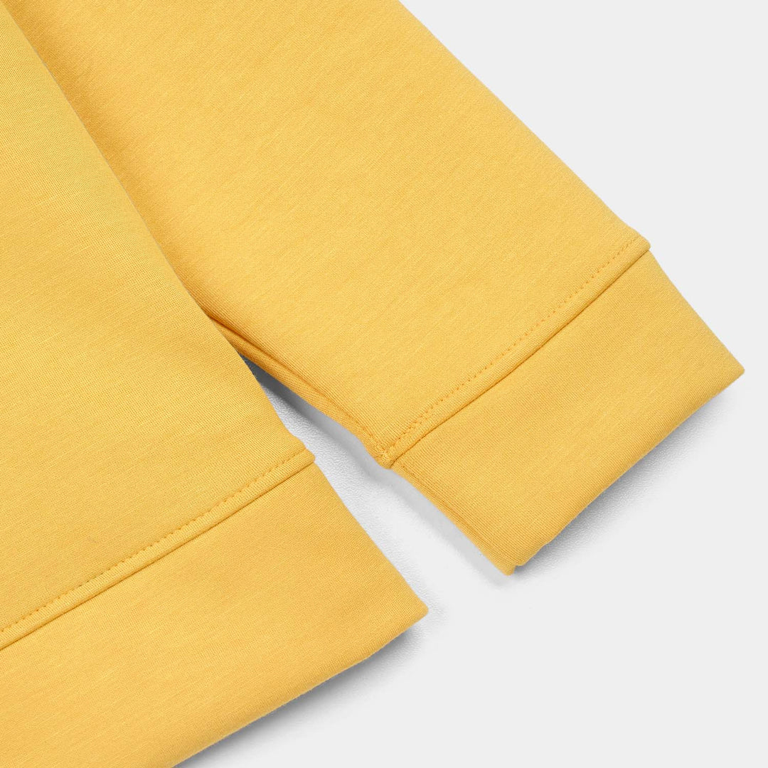 Girls Cotton Interlock Sweatshirt Grow Flow-Yellow