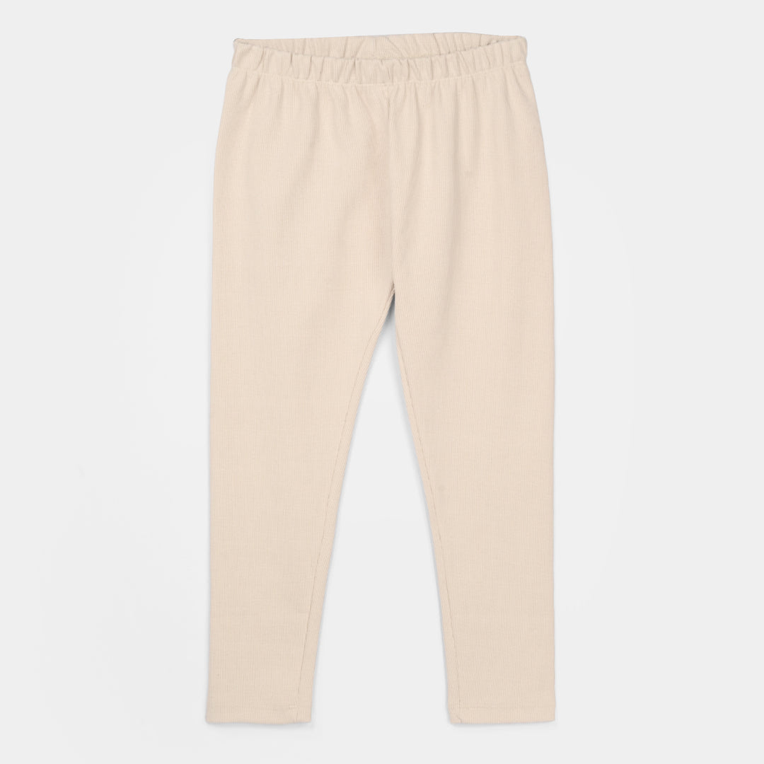 Girls Rib TIGHTS-Cream
