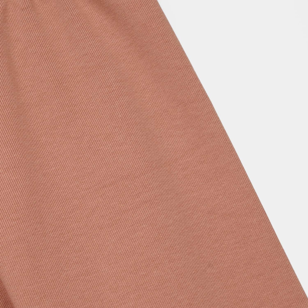 Girls Rib Knit Tights – Brown
