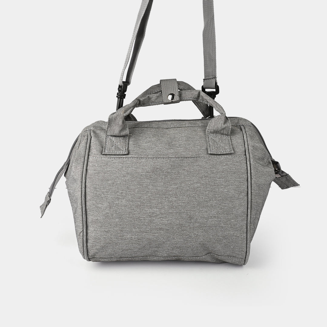 Two-Tone Premium Mother Bag – Grey & Peach