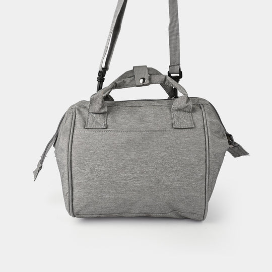 Two-Tone Premium Mother Bag – Grey & Peach