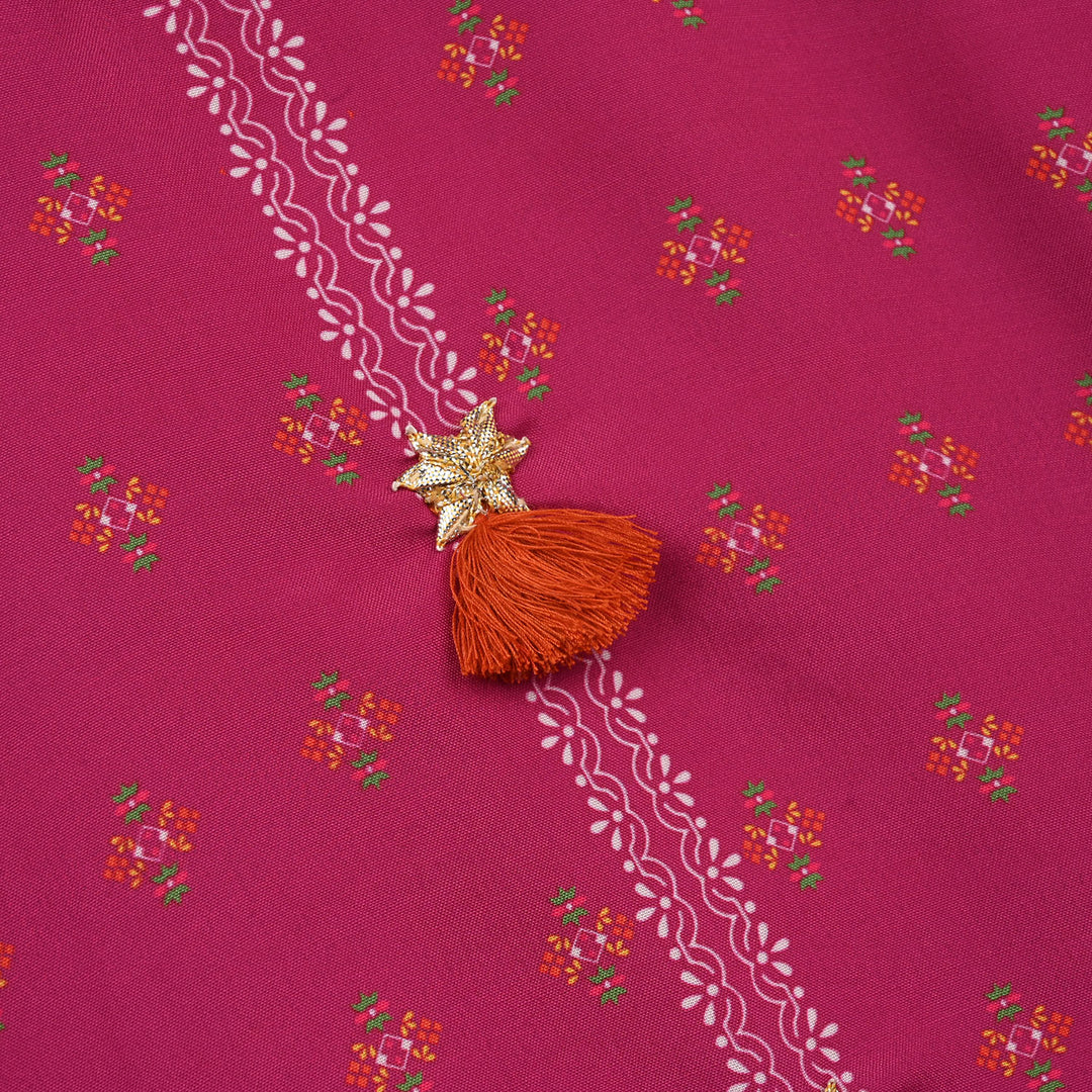 Infant Girls Poly Mesh Printed 2Pcs - Magenta