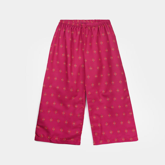 Infant Girls Poly Mesh Printed 2Pcs - Magenta