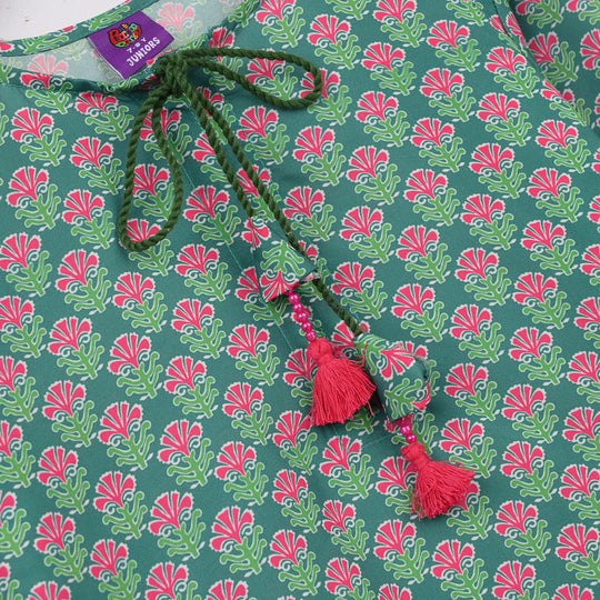 Girls Poly Mesh Printed 2Pcs - Multi