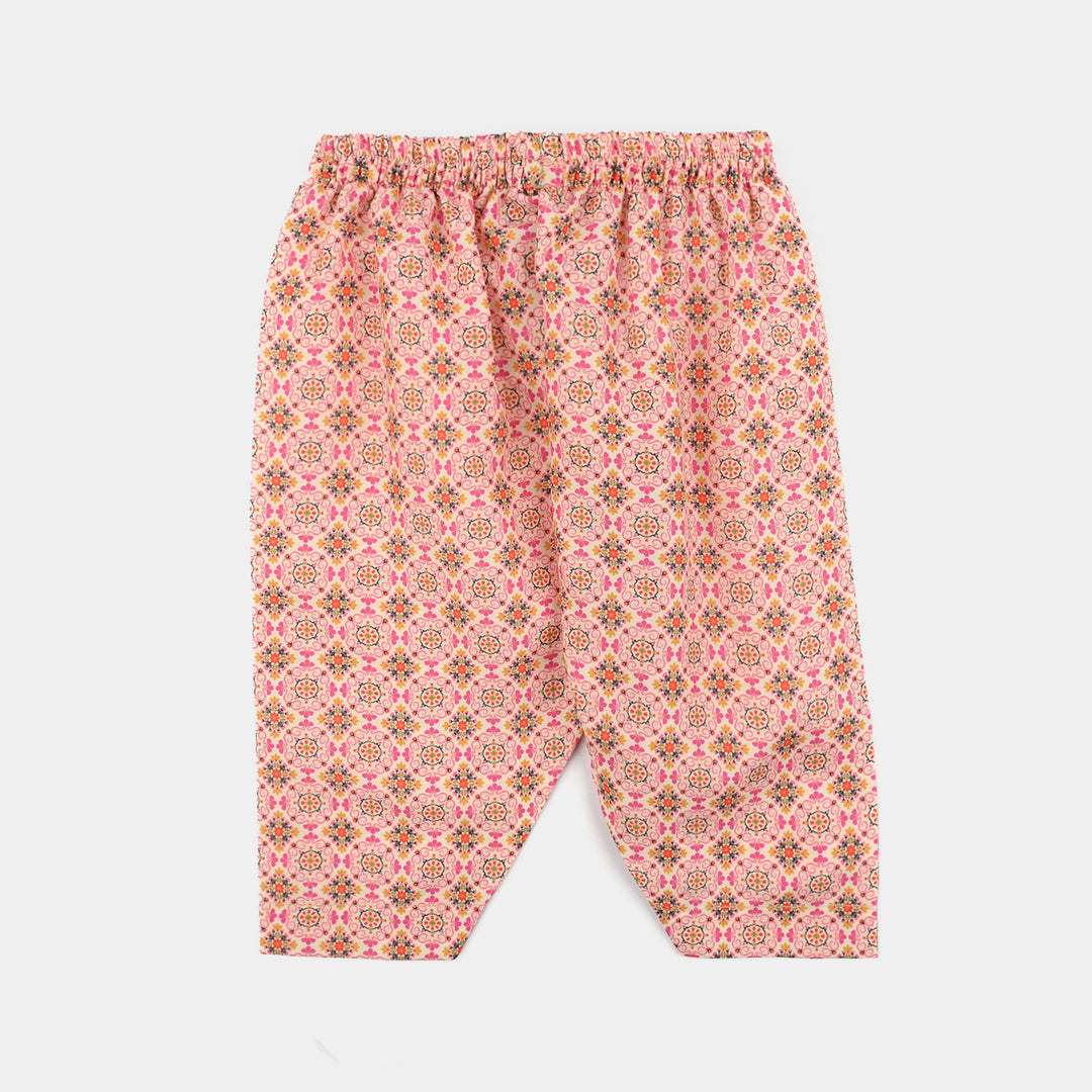 Infant Girls Poly Mesh Printed 2Pcs -Multi