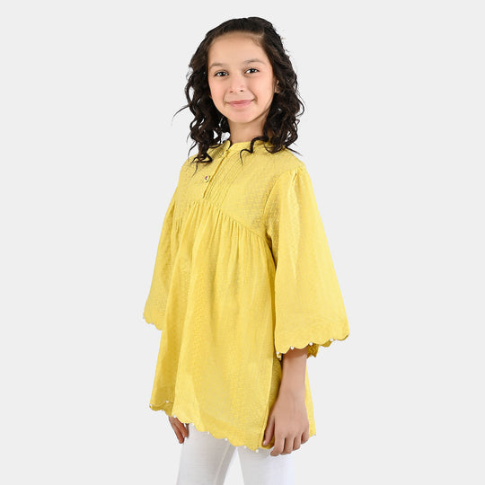 Girls Jacquard Top Sun Shine-Yellow