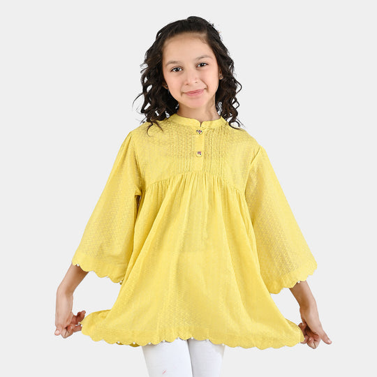 Girls Jacquard Top Sun Shine-Yellow