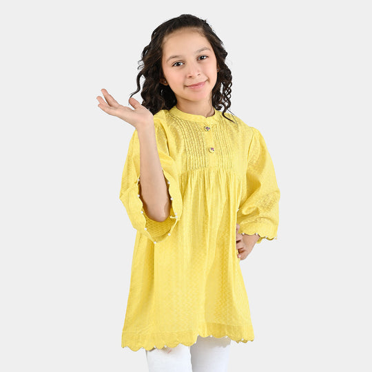 Girls Jacquard Top Sun Shine-Yellow