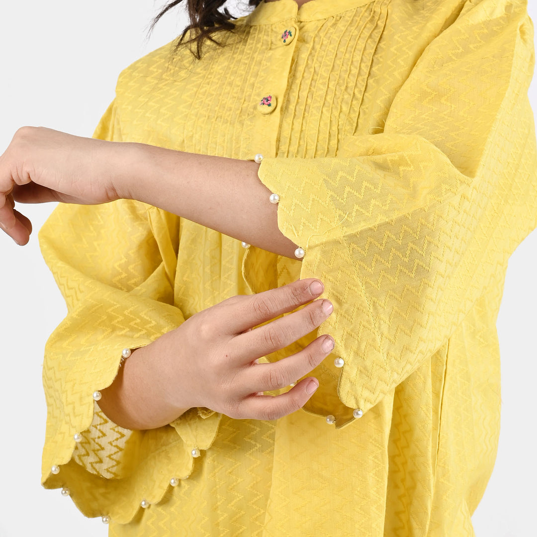 Girls Jacquard Top Sun Shine-Yellow