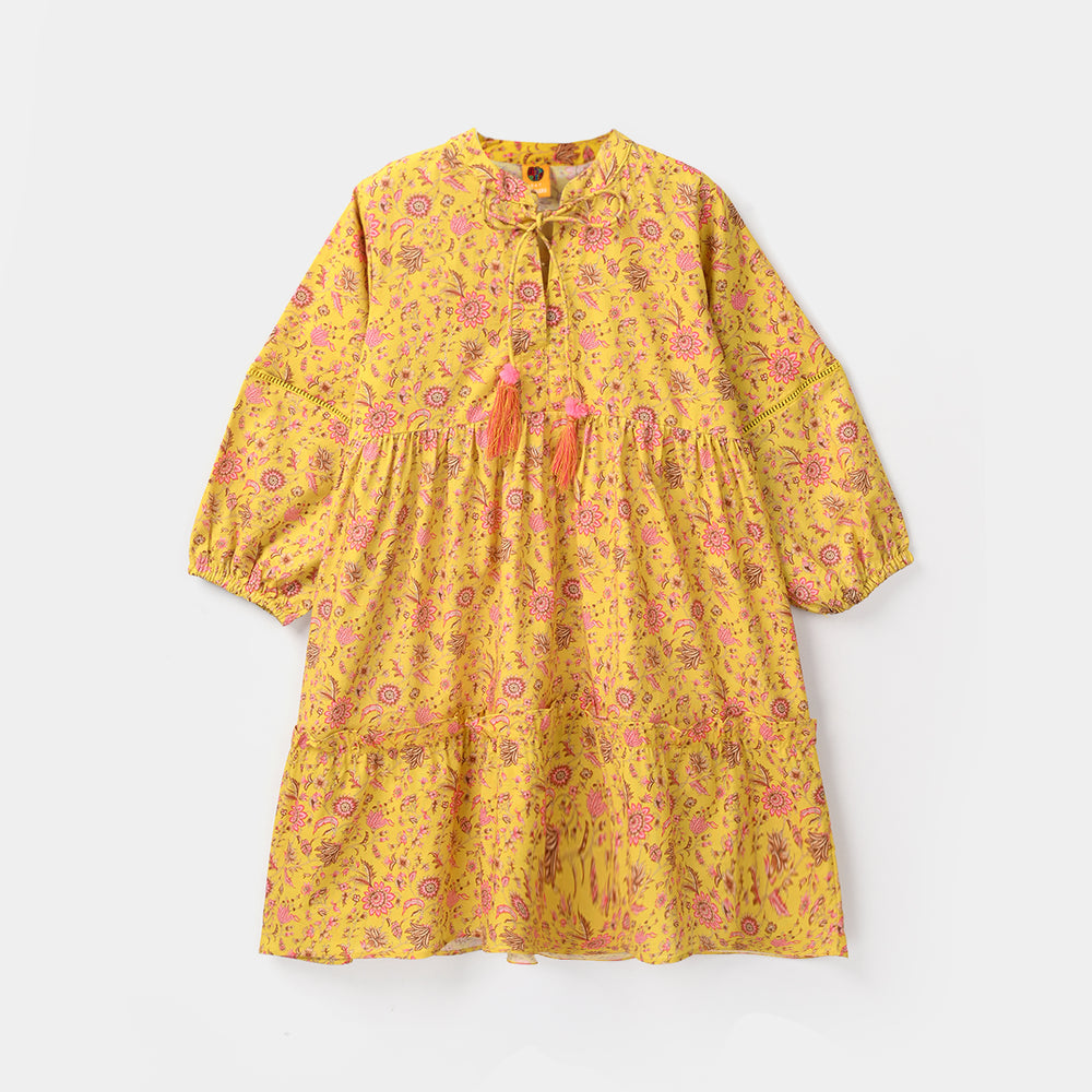 Girls Cotton Printed 2Pcs - Multi