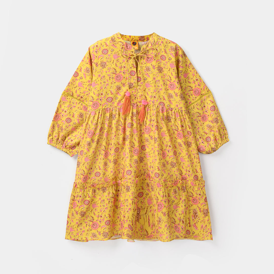 Girls Cotton Printed 2Pcs - Multi