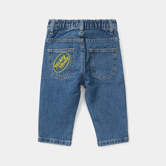 Infant Boys Denim Viscose Pants (Character) - Mid Blue