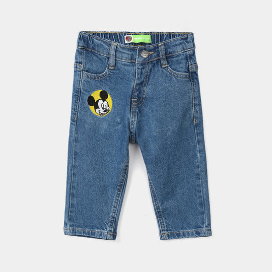 Infant Boys Denim Viscose Pants (Character) - Mid Blue