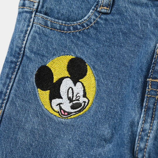 Infant Boys Denim Viscose Pants (Character) - Mid Blue