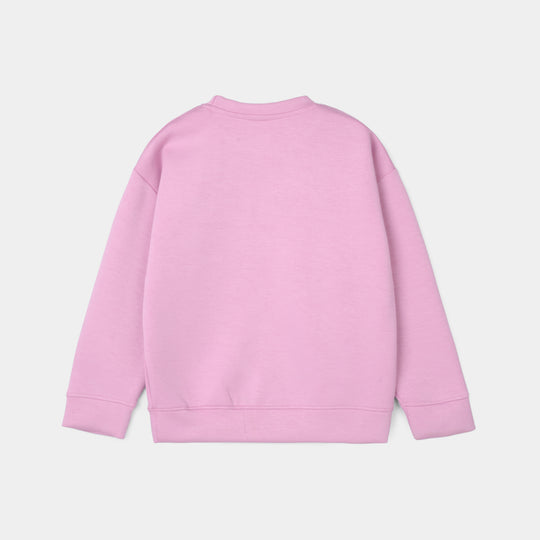 Girls Fleece 2 Piece Suit LOVE YOUR SELF-Purple