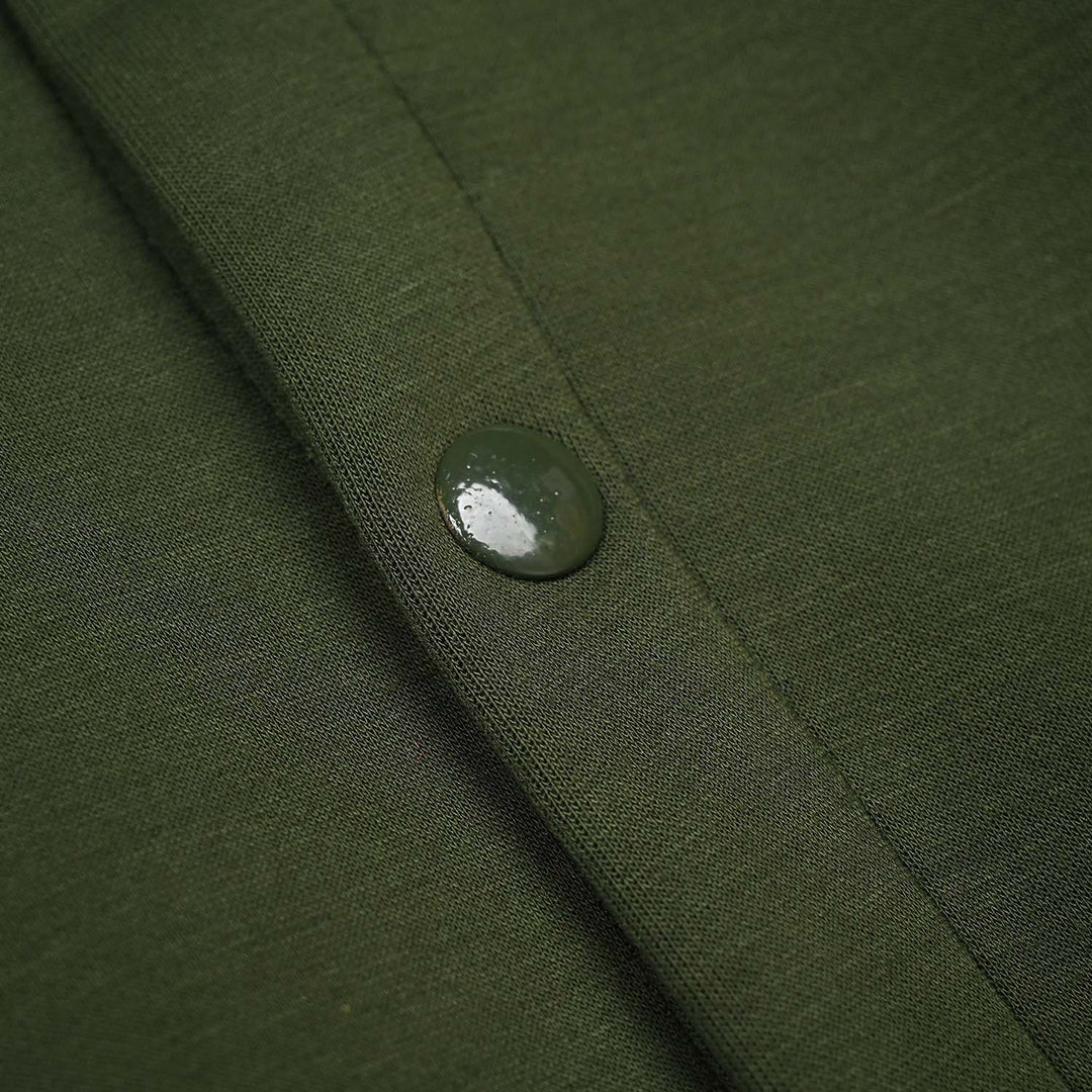 Infant Boys Cotton Interlock Suit - Olive Green