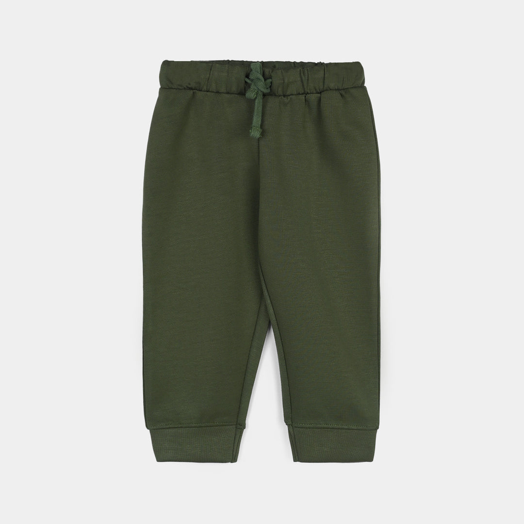 Infant Boys Cotton Interlock Suit - Olive Green
