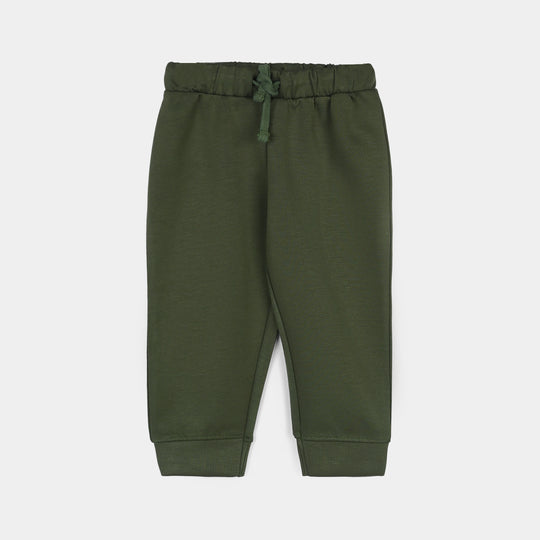 Infant Boys Cotton Interlock Suit - Olive Green