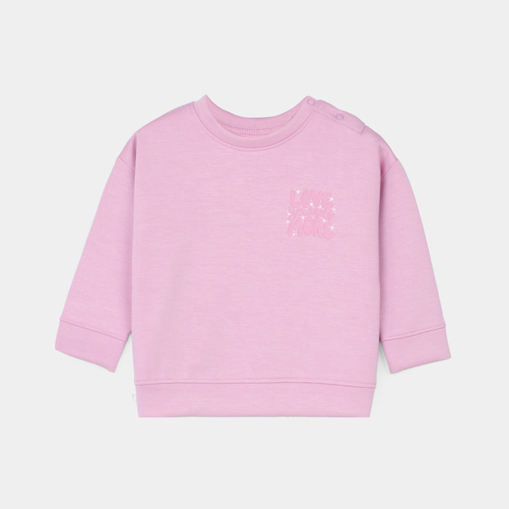 Infant Girls Fleece 2 Piece Suit LOVE YOUR SELF-Purple