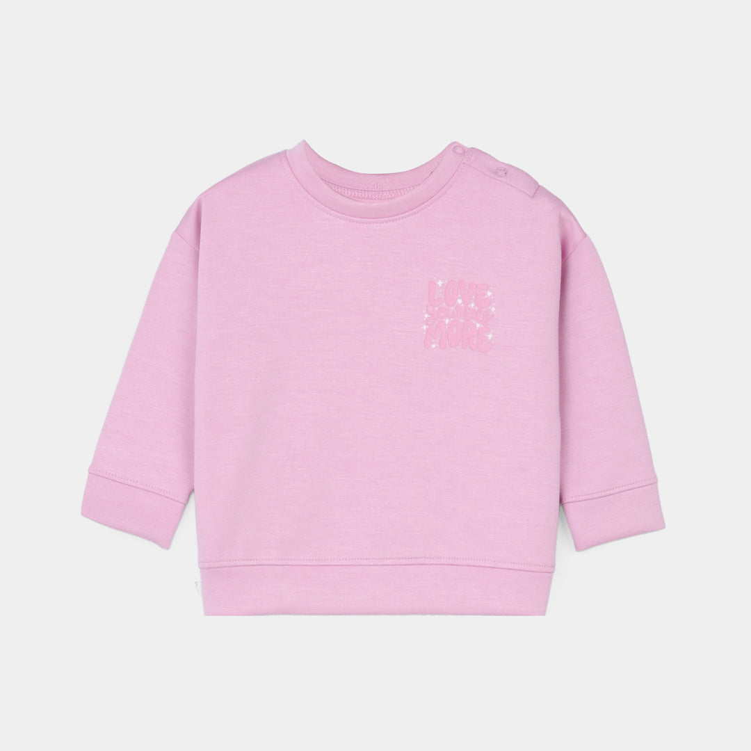 Infant Girls Fleece 2 Piece Suit LOVE YOUR SELF-Purple