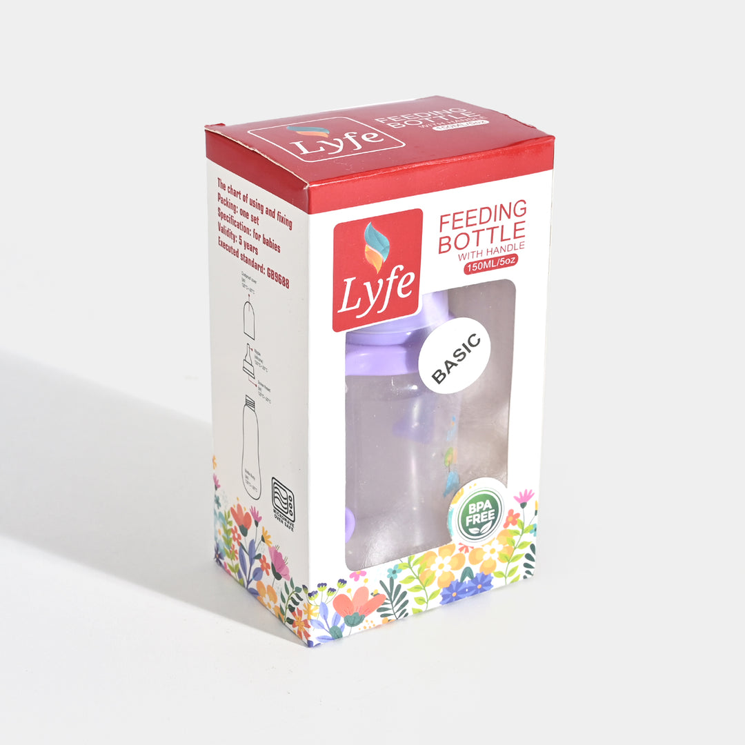 Lyfe Baby Plastic Feeding Bottle 5Oz |150ml | Natural Purple