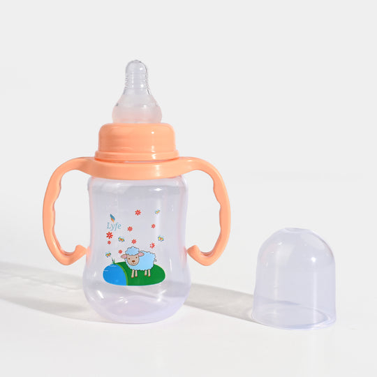 Lyfe Baby Plastic Feeding Bottle 5Oz |150ml |Basic Natural Orange
