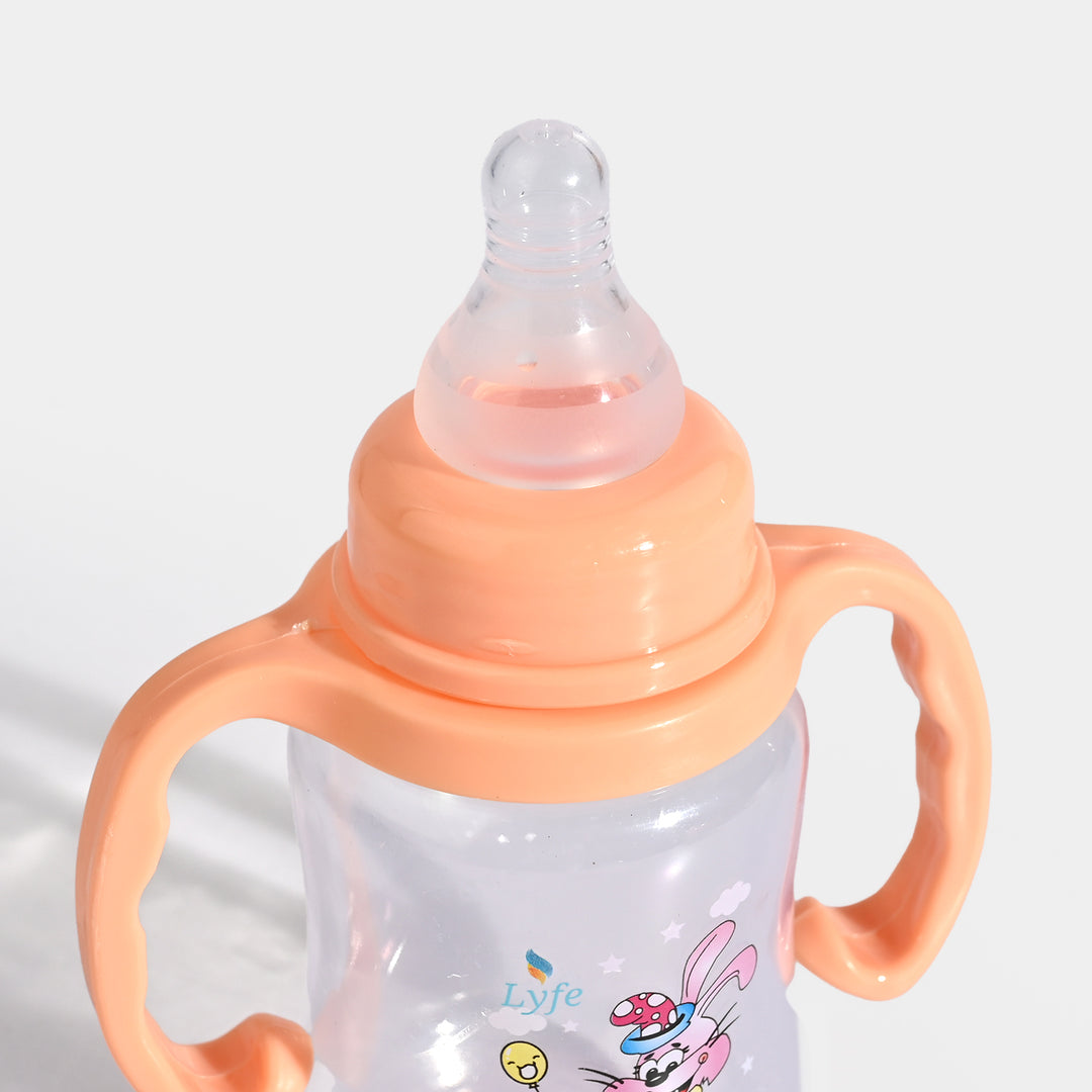 Lyfe Baby Plastic Feeding Bottle 5Oz |150ml |Basic Natural Orange