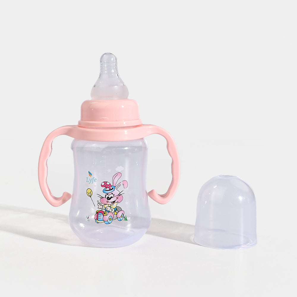 Lyfe Baby Plastic Feeding Bottle 5Oz |150ml | Natural Pink
