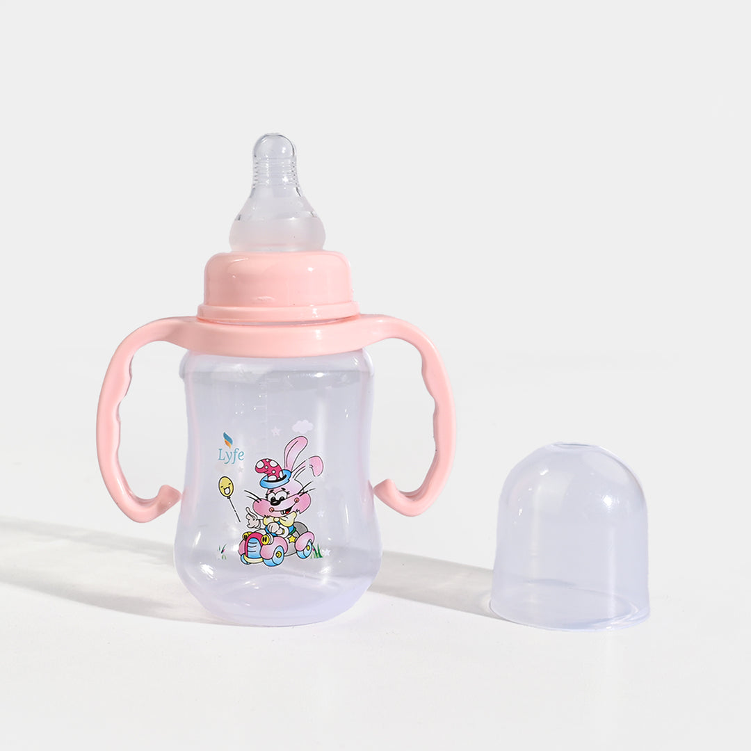 Lyfe Baby Plastic Feeding Bottle 5Oz |150ml | Natural Pink
