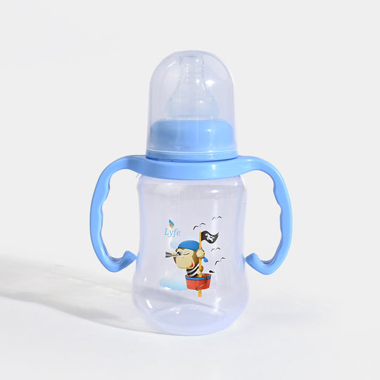 Lyfe Baby Plastic Feeding Bottle 5Oz |150ml |Basic Natural Blue