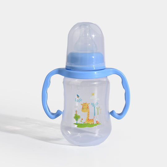 Lyfe Baby Plastic Feeding Bottle 5Oz |150ml |Basic Natural Blue