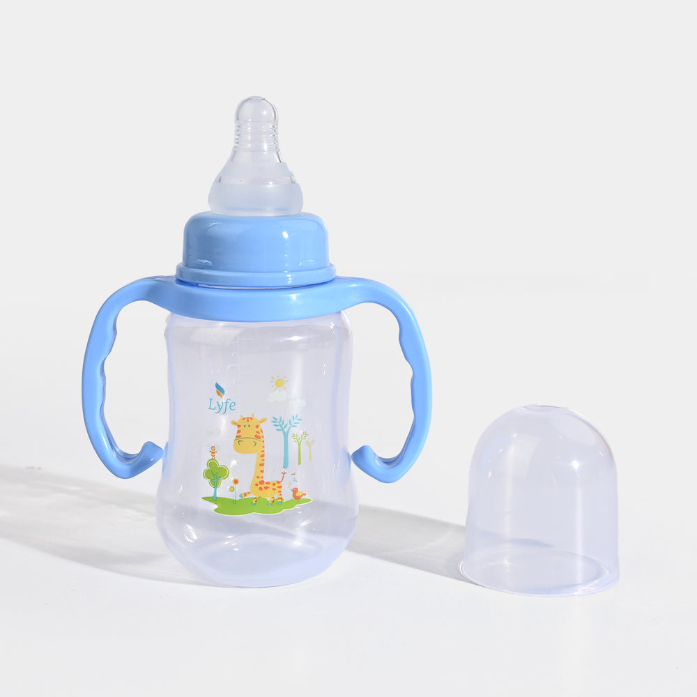 Lyfe Baby Plastic Feeding Bottle 5Oz |150ml |Basic Natural Blue