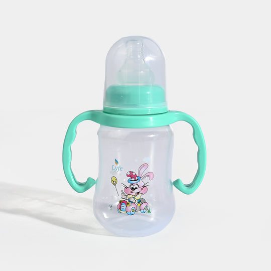 Lyfe Baby Plastic Feeding Bottle 5Oz |150ml |Basic Natural Green