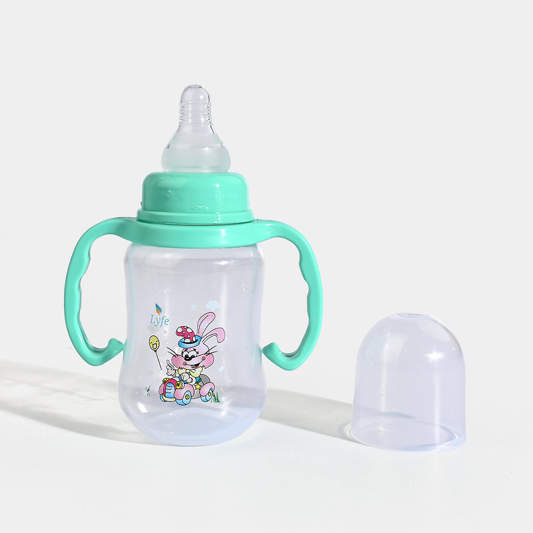 Lyfe Baby Plastic Feeding Bottle 5Oz |150ml |Basic Natural Green