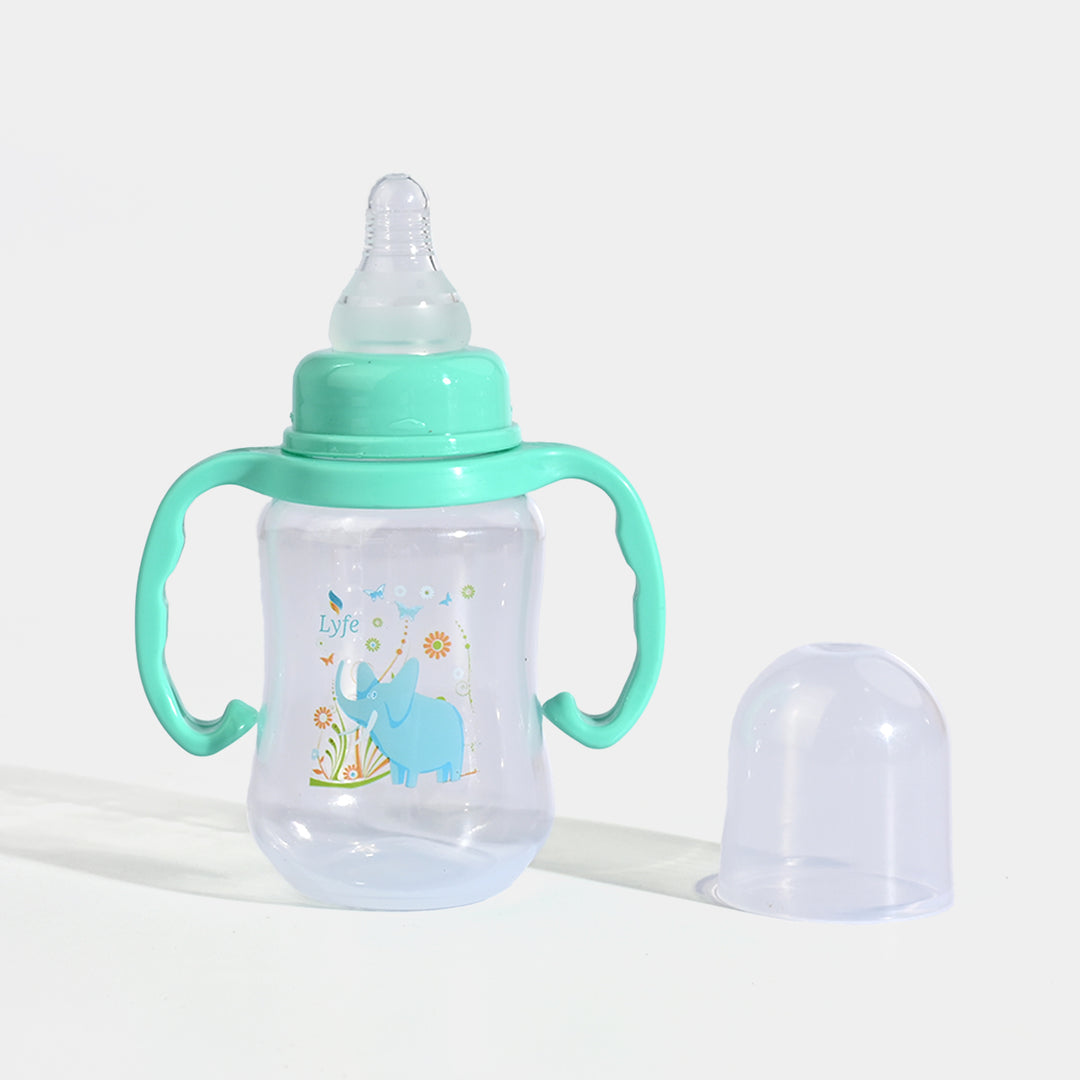 Lyfe Baby Plastic Feeding Bottle 5Oz |150ml |Basic Natural Green
