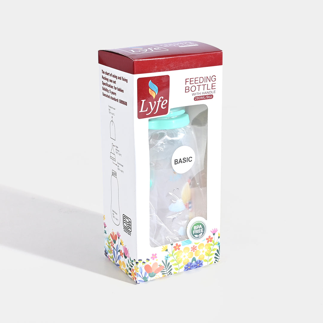 Lyfe Baby Plastic Feeding Bottle 9Oz |280ml |Natural Green
