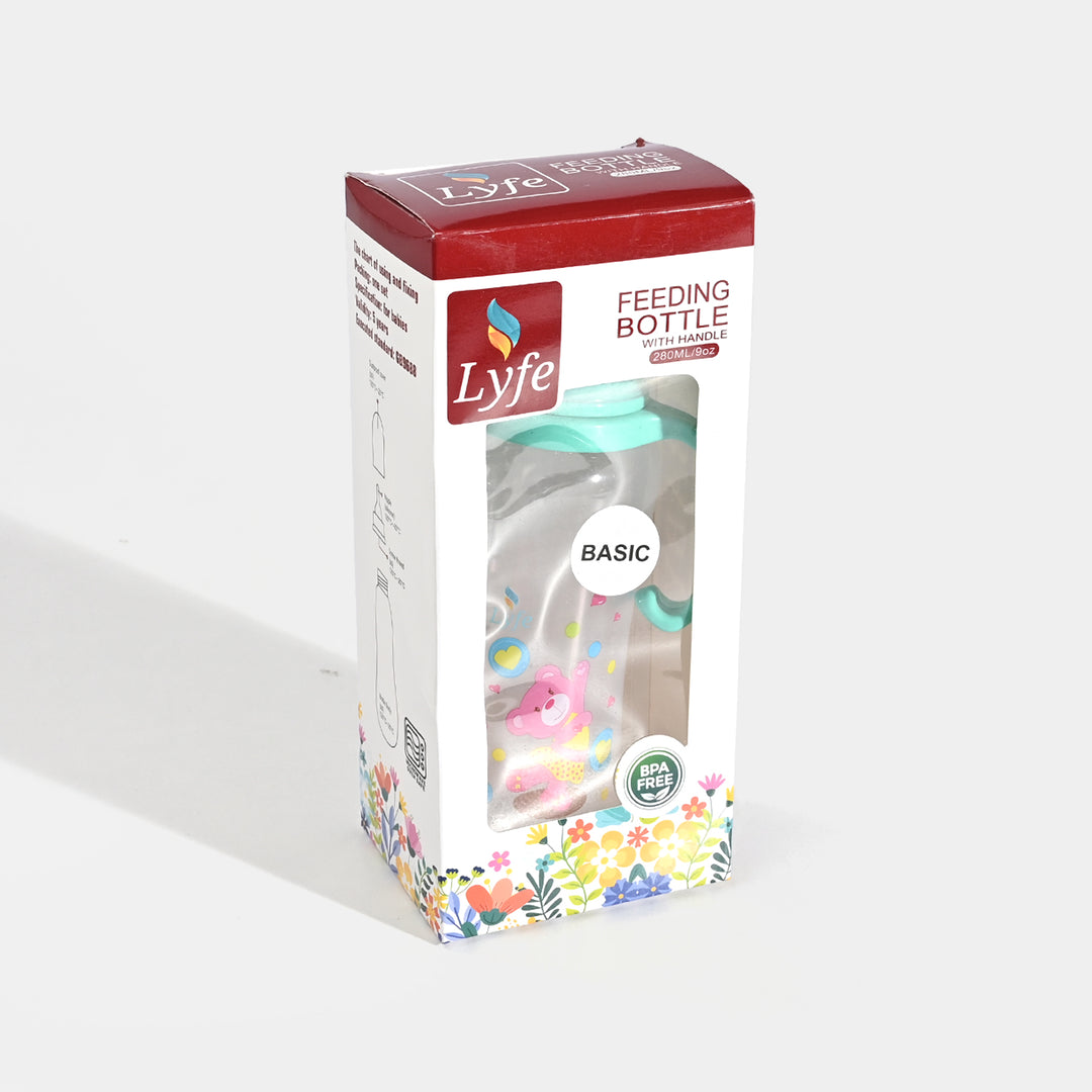 Lyfe Baby Plastic Feeding Bottle 9Oz |280ml |Natural Green